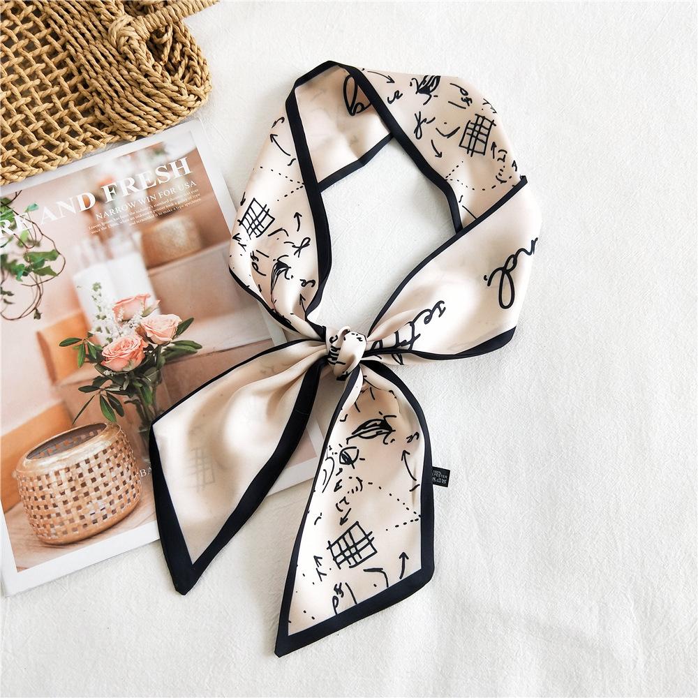 New Scarves Silk Scarves Women'S Spring And Autumn Season Long Decorative Professional Scarves Summer Thin Styles Paired With Shirts Stylish