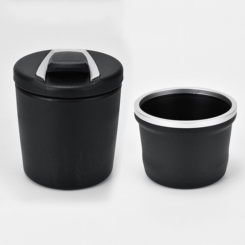 Universal 2 In 1 Car Ashtray Storage Box Holser Brackets Organizer Multifunction Vehicle LED Ashtray Auto Accessories Interior