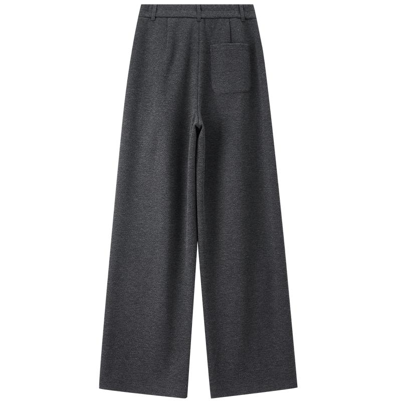 Women's Wool Blend Straight-Leg Casual Pants