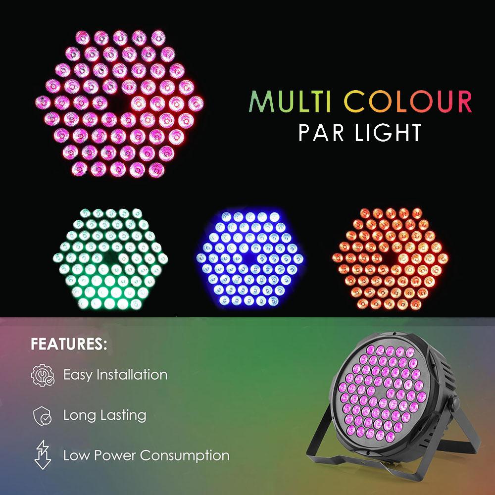 3w*60 Led Rgb 3 In 1 Par Light Dmx 512 Sound Control Dj Party Lights Wedding Disco Lights Ballroom Club Projection Stage Lamp