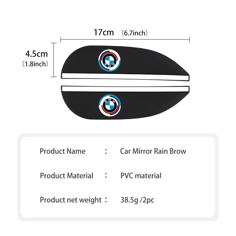 2pcs Carbon Car Rearview Mirror Rain Eyebrow Blocker Sun Visor For BMW X3 X5 M5 M3 E46 E90 E60 F10 E39 F30 E36 G30 E87 E70