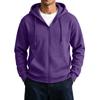 Men's Zip-Up Hoodie Jacket with Large Pockets Color Casual