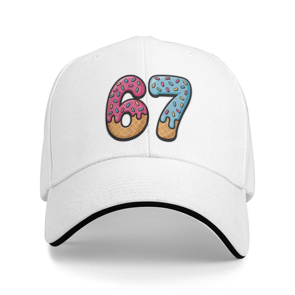 Unisexs WoUnisexs Six Seven Ice Cream Drip Cool Meme 67 Outdoor Hat Spring Adjustable Cap New Baseball Cap Fashion Sports Hats
