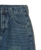 Viva Brown 85-Vivaj073 Cat Sand Washed Slit Pocket Long Denim Skirt Indigo