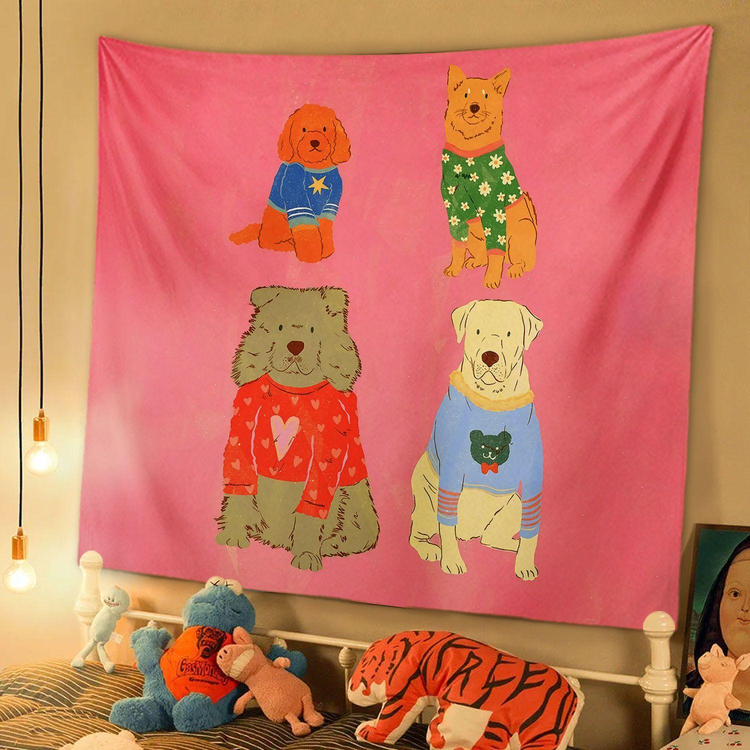 High Saturation Scene Background Cloth Hanging Cloth Tapestry Animation Surrounding Dormitory Decoration Background Cloth Wall 100X70CM