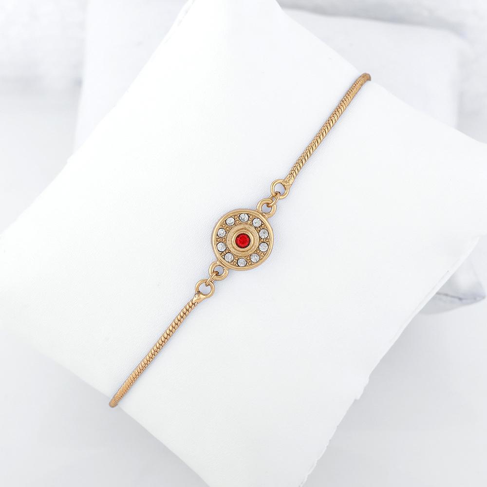 

Позолоченный браслет Estele Sacred Circle с красными и белыми кристаллами для женщин