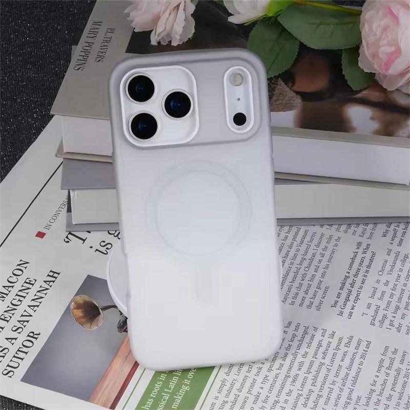 Luxury 2 in 1 Gradient Jelly Magnetic Case For iPhone 17 Air 16 15 14 13 12 11 Pro Max Plus For Magsafe Wireless Charging Matte Cover