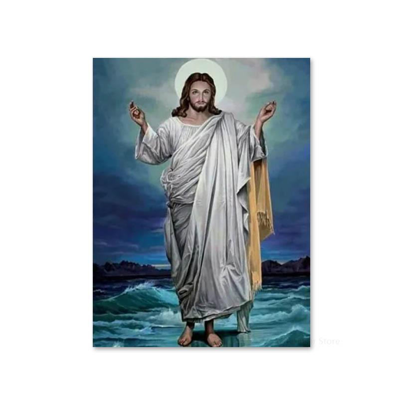 Jesus Series Canvas Posters and Prints Christian Wall Art Picture Painting for Living Room Home Decor Wall Painting Gifts