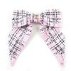 Used Excellent condition25B Fall/Winter 2025 Collection CC Logo Tweed Print Silk Ribbon Barrette Pink With Box Made In Italy Women's