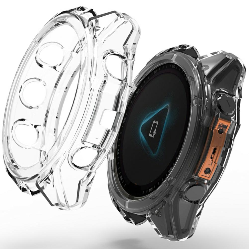 

For Garmin Fenix 8 43mm Watch Case Shockproof TPU Cover Half-Wrapped A