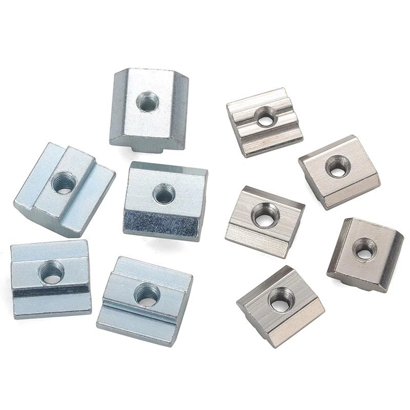 T-Track Sliding Hammer Nuts (M3/M4/M5/M6/M8/M10) - T Block Square Nuts for 2020-4545 Aluminum Profile Fasteners