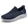 Skechers Slip-Ins Flash Series Mesh Round Toe Lace-Up Low-Top Casual Shoes Men sneakers Blue White 216491-NVY
