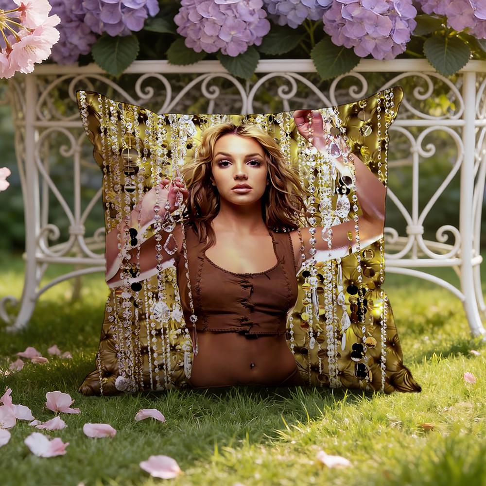 Singer B-Britney Spears Cushion Cover Home & Car Dual-Scene Pillow Cover: Reversible for Premium Comfort