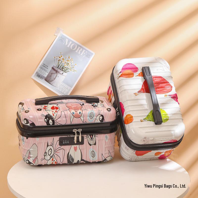 16" Women's Carry-on Makeup & Toiletry Bag with Lock - Large Capacity, Lightweight, Waterproof Organizer.