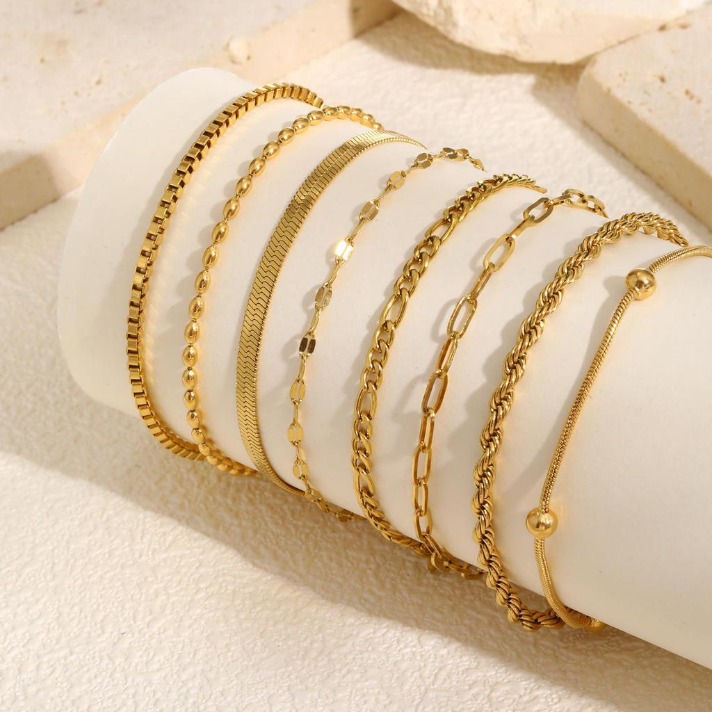 Women's Versatile Twist Chain Bracelet - Stackable and Stylish for Daily Wear