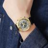 Fashion Large Dial, Personalized Domineering Watch, Men'S Belt Temperament, Three-Eye Multi-Functional Men'S Watch