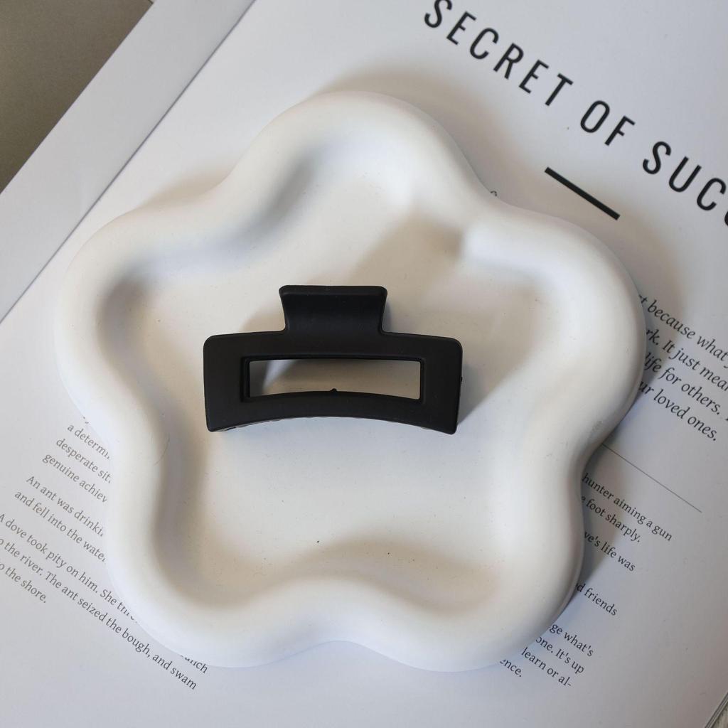 6.5" Korean Style Matte Rectangular Claw Clip - Women's Versatile Hair Accessory