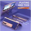 Fold 4 Case With Pen Slot S Holder Full Coverage Shockproof Leather PC Cover Galaxy Z 5 3 2