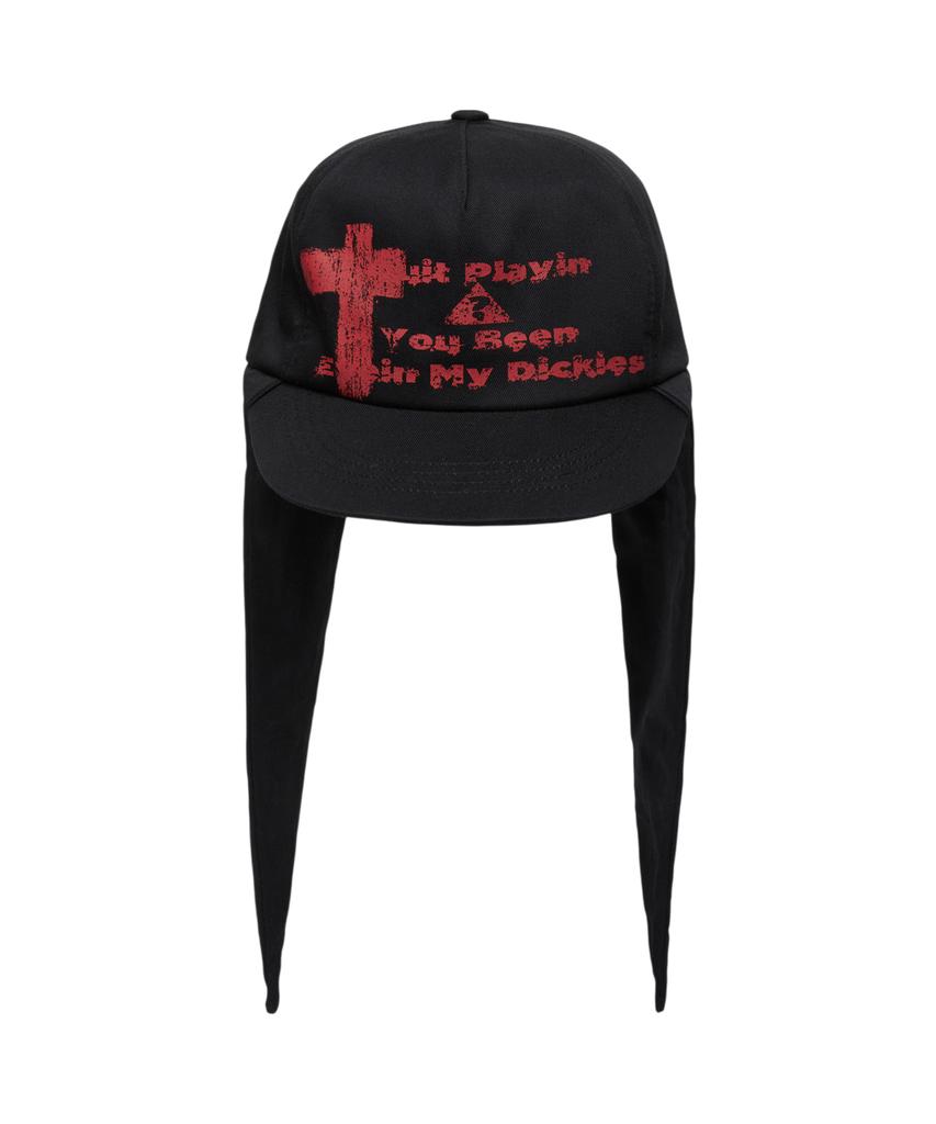 Garter Gallery Side Cross Bandana Cap_Black