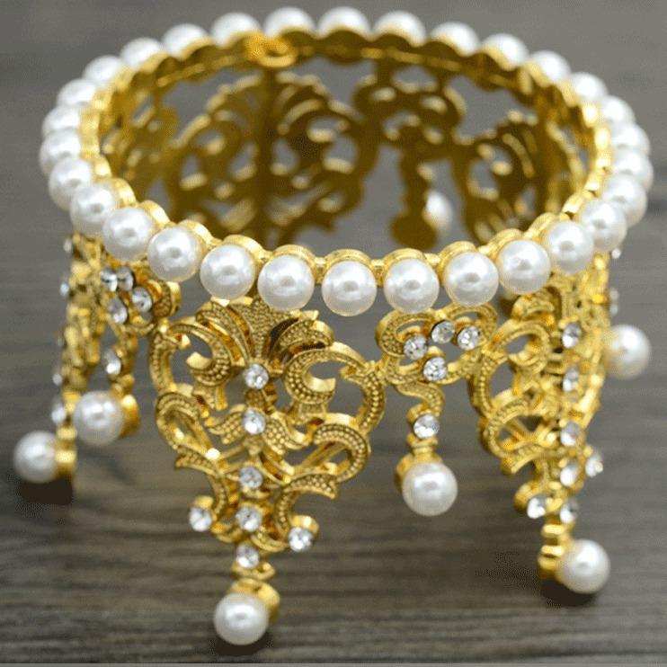 Brautkrone Schmuck Voll Diamant Kopfschmuck Haarkrone Hochzeit Perle Geburtstag Backen Kuchen Dekoration Erwachsener