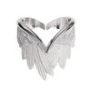 Angel Wings Ring Men's Trendy Style Cold Wind Feather Index Finger Ring Fashion Creative Wings Open Ring