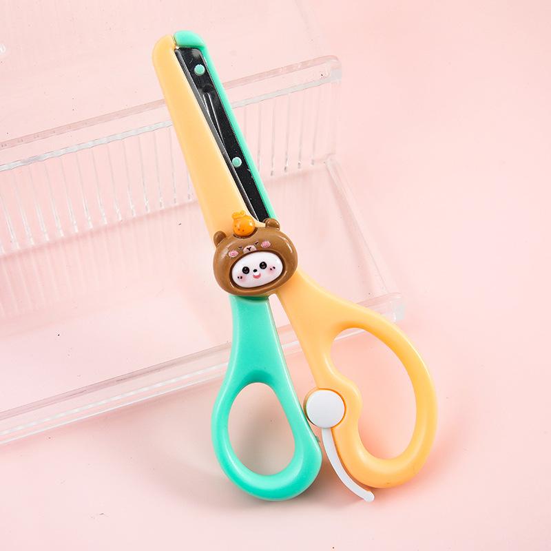 Cartoon Small Animal Scissors Handmade Kindergarten Round Head Scissors For Art Class Children Pupils Safe Without Hurting Hands