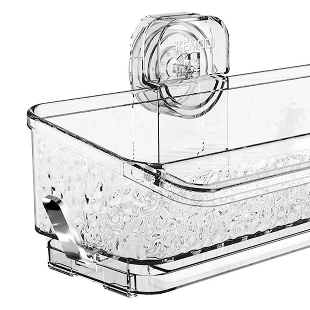 Suction Shower Shelf Sturdy Drain Basket for Bathtub Countertop Decorative