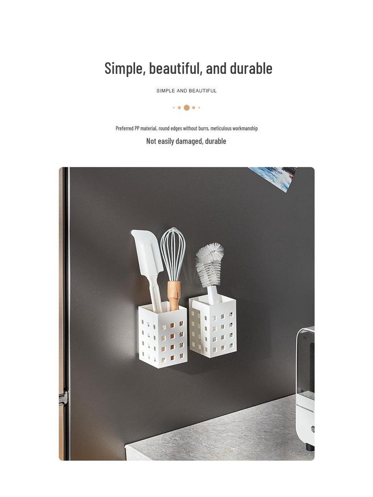 Magnetic Punch-Free Refrigerator Side Storage Basket