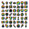 50 New Neon Stickers Car Trunk Mobile Phone Water Cup Decorative Stickers Notebook Handbook Stickers Waterproof