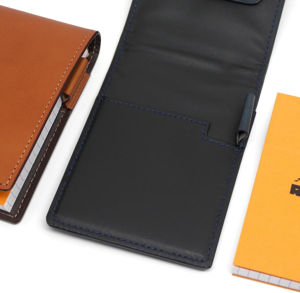 Slip-On Rio RHODIA Memo Cover #11 Chocolate (A-IOL-2807) Italian Leather A7 Size Simple Gift