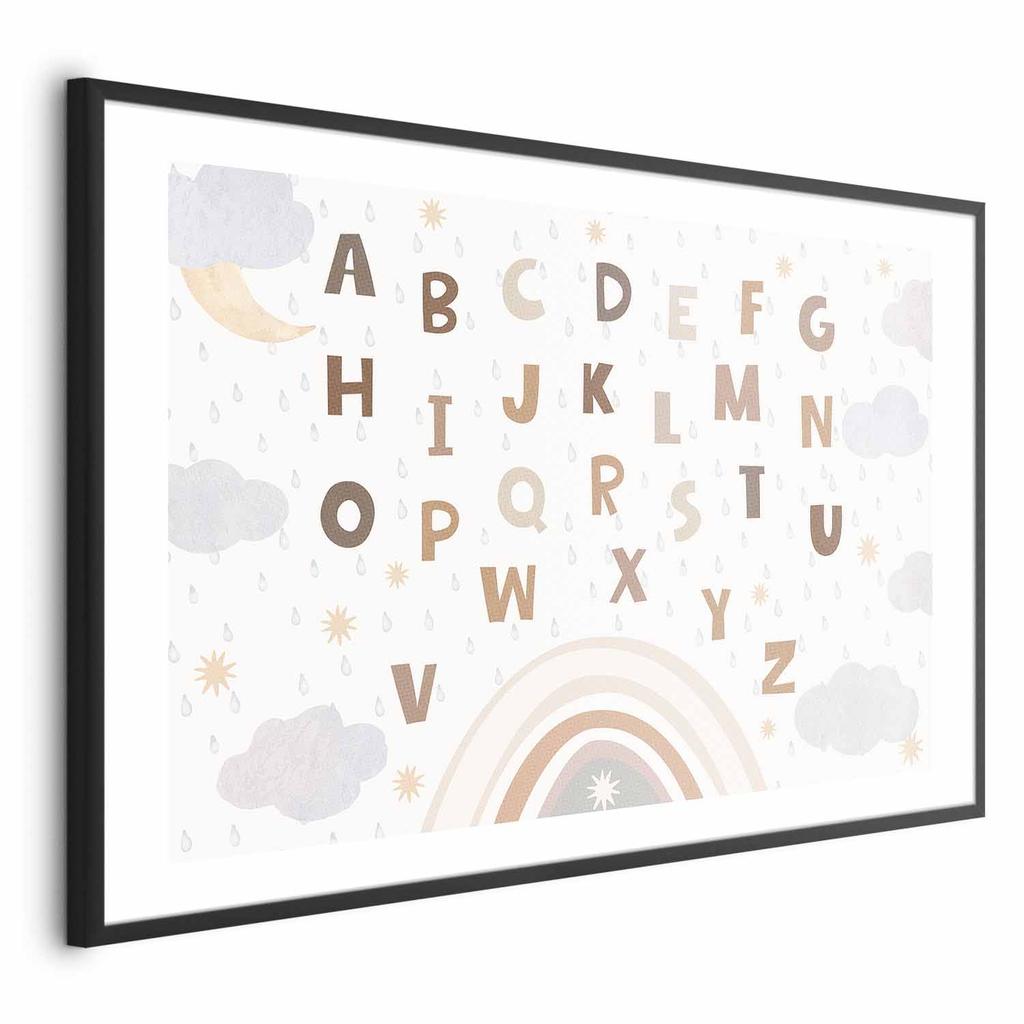 Plakat - Literki W Stonowanych Barwach