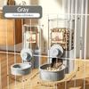 Hanging Automatic Pet Feeder Water Dispenser, Gravity Cat Feeder Waterer Set with Bowl Container for Pet Cage