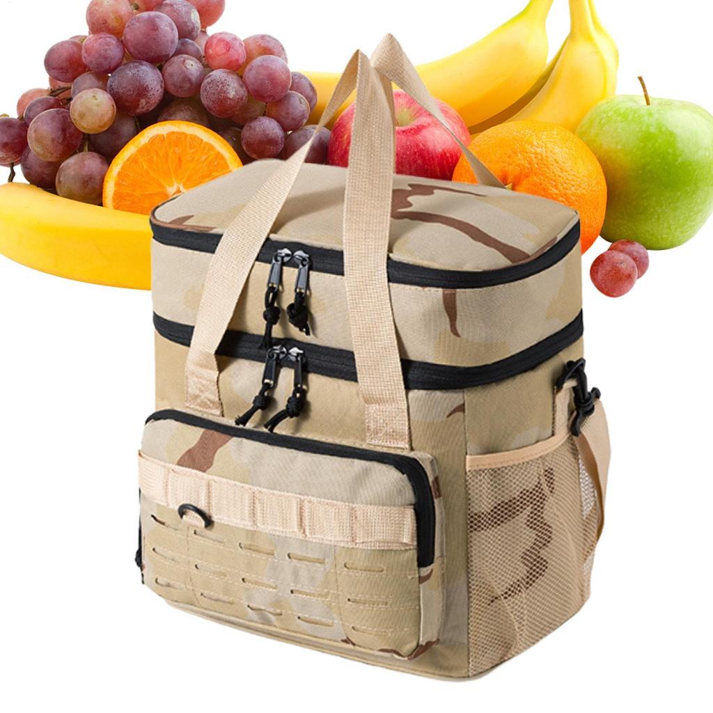 19L Lunch Pack Tote Box Beach Cooler for Fishing Car Pool Truck Camping Work Outdoor Road Trip Picnic Golf Cooler Bags Insulated