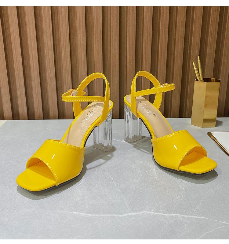 High Heel Women's Transparent Buckle Sandals
