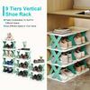 2-Tier Space-Saving Foldable Shoe Rack, Suitable for RVs, Bathrooms, and Dormitories - Durable PP Plastic, Compact Lightweight Storage Box