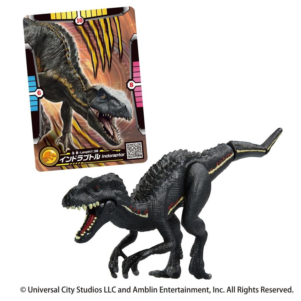 Takara Tomy Ania Jurassic World Indoraptor Ania Battle Animal Dinosaur Toy for ages 3 and up (with Card)