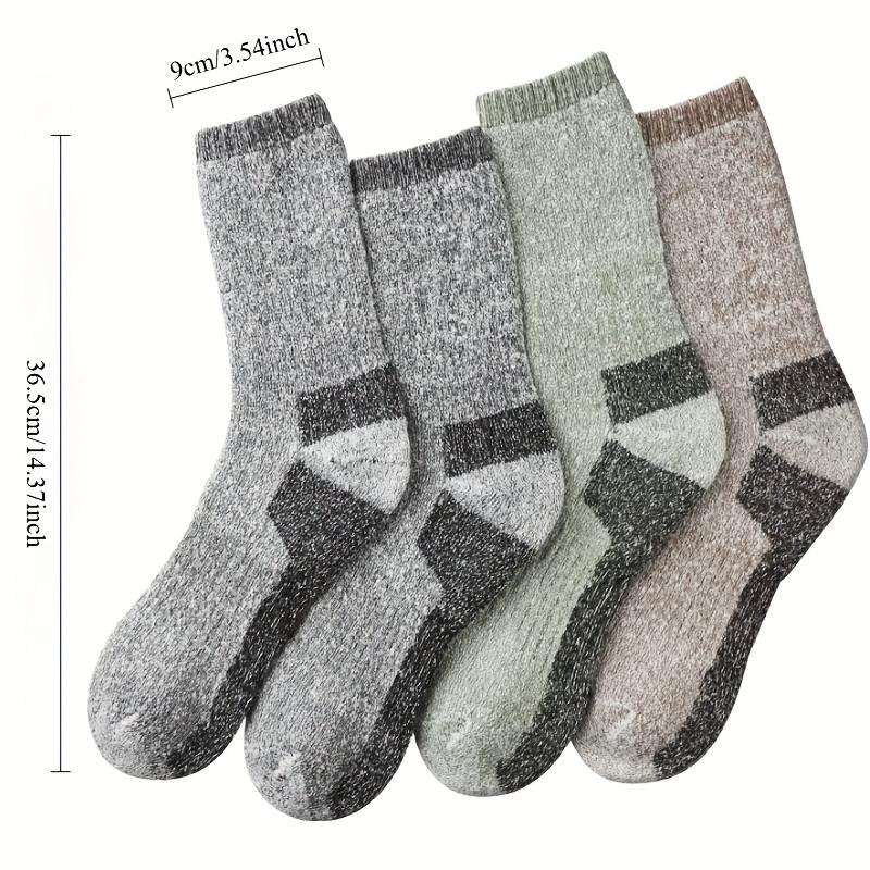 3 Pairs Men Women Winter Thick Thermal Socks Heavy Duty Fleece Ski Hiking Outdoor Floor Socks