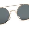Cyberpunk Round Frame Sunglasses for Men Stainless Steel Hollowed Out Mirror Legs Avant Garde Fashion