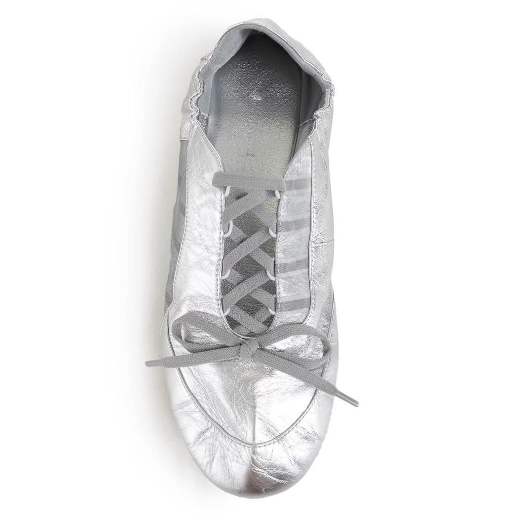 Niche design ballet comfortable training shoes 2025 summer bow flat bottom splicing lace casual single shoes women