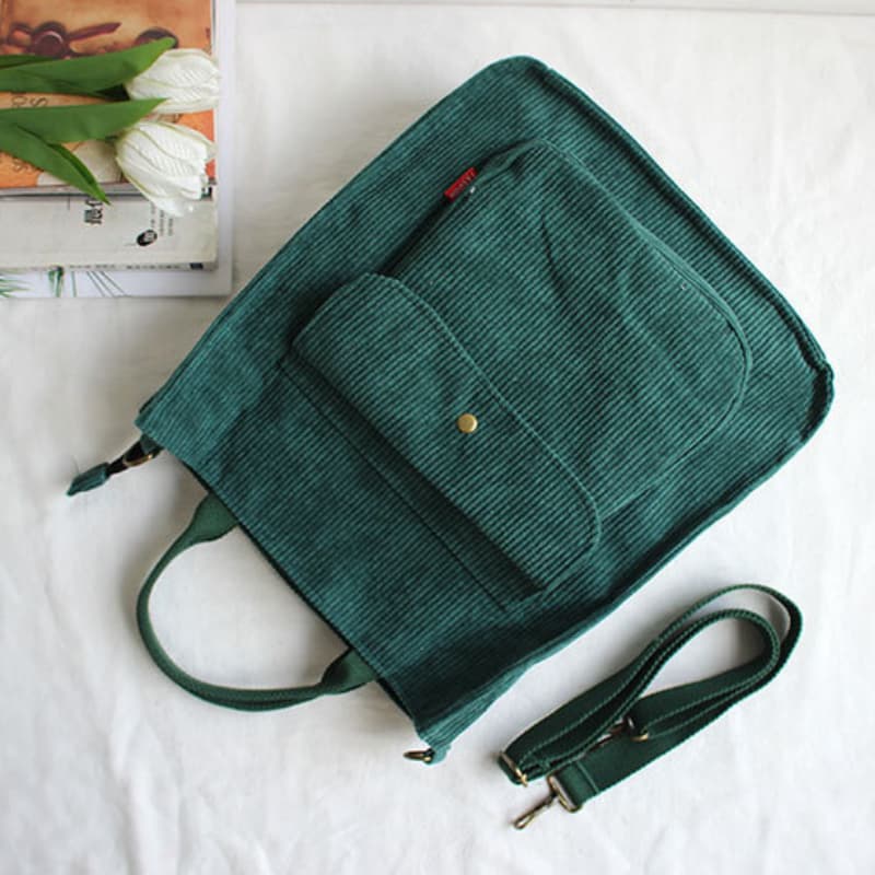 Women's Corduroy Tote Bag Crossbody Shoulder Bag