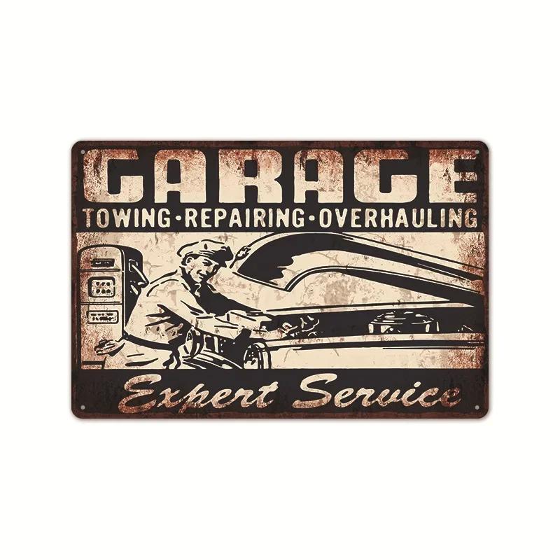 Garage Car Signs Vintage Metal Tin Sign Decor Repairing Car Tools Decorative Wall Plate Iron Crafts Tinplate Poster Rust Plaq