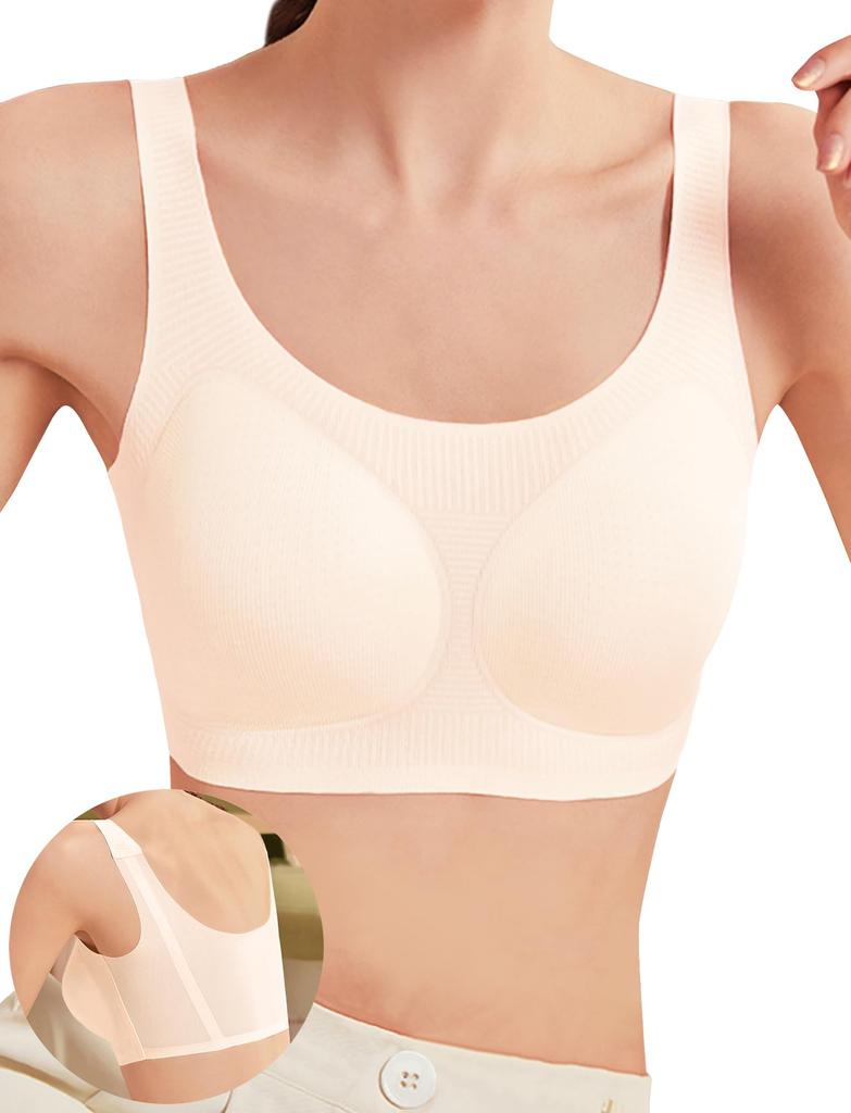 Night Breast Beautiful Soft to the Tank Can be Used 24 Super For Hot Milk XL [Maeau] Women's Bra, Underwear, Seamless, Enhancing, Breathable,