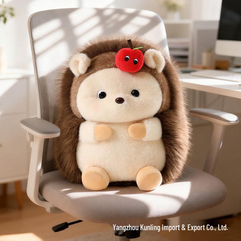Cartoon Apple Hedgehog Plush Toy - Cute Animal Plush for Kids