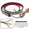 12V Car Brake Turn Light Signal Flexible RV SUV LED Strip Rear Tail Reverse Double Flash Lights for Pickup Trunk Cargo Jeep