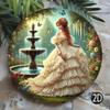 Iron Wall Art Vintage Garden Ladies Metal Decor for Home Terrace Cafe