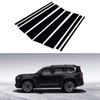 8 Stück Glänzend Schwarz Auto Tür Fenster Mitte Mittelsäule BC Säule Pfosten Abdeckung Zierleiste Passend Für Toyota Land Cruiser J300 2022-2024