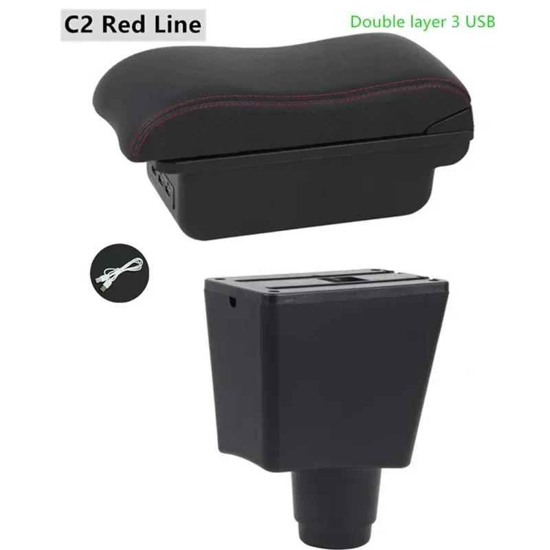 For Renault Logan 2 Armrest Box for Dacia Logan 2 dokker Renault Sandero 2 Car Storage Box supplies interior details USB