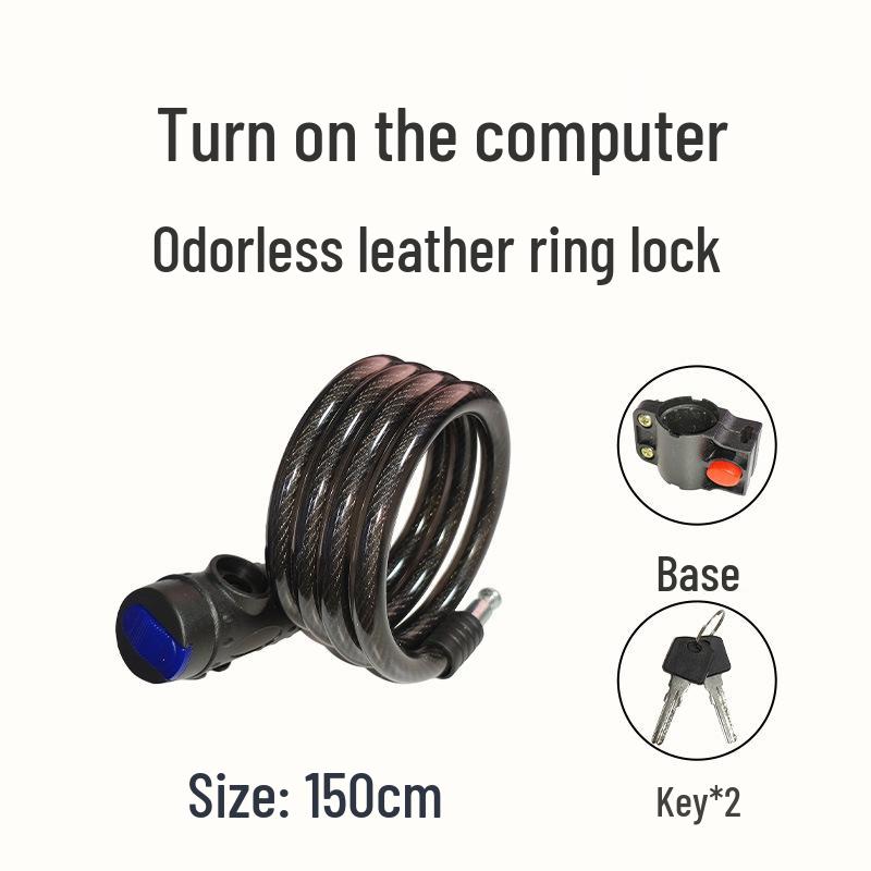 Waterproof Anti-theft Steel Cable Lock for Motorcycles, E-Bikes, and Helmets