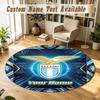 Round Rug Custom NameLazio FC Pattern Non Slip Carpet Home Floor Decor