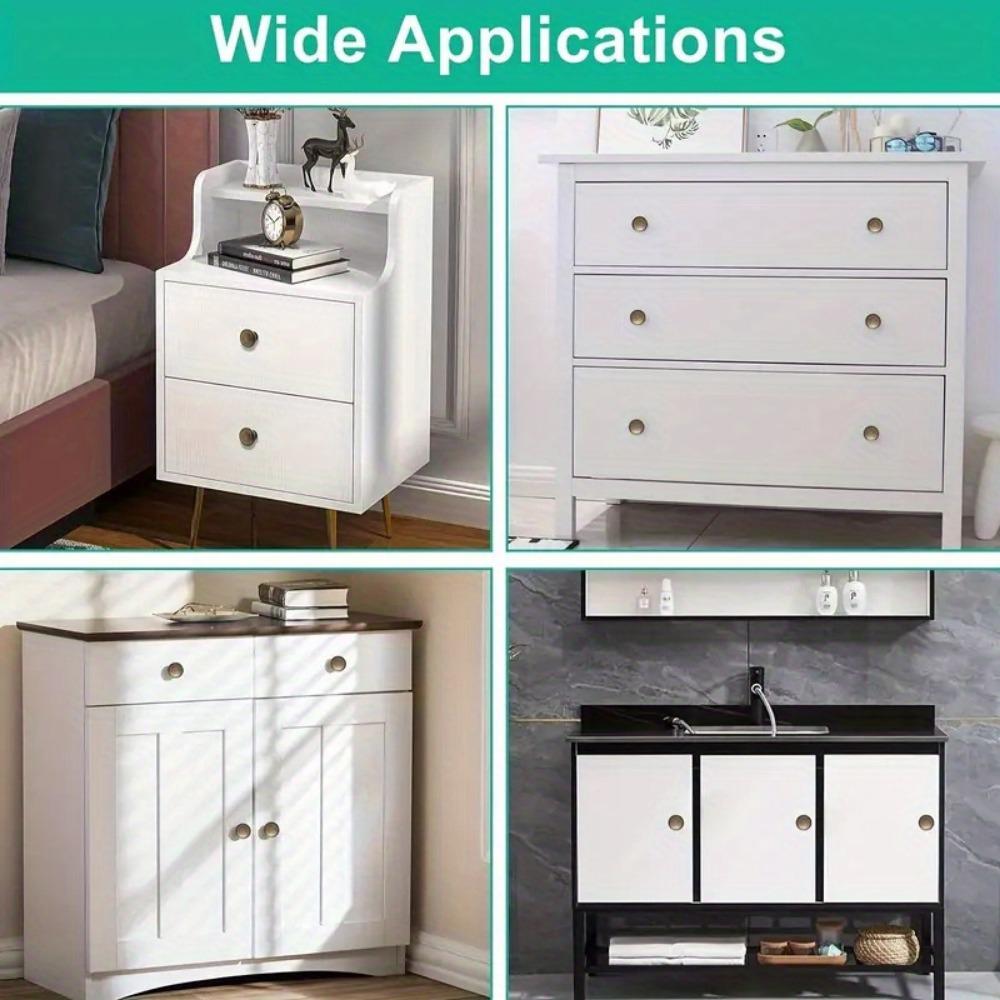 8pcs Zinc Alloy Material Cabinet Knobs, 1.20*0.82 Inches,  Hardware Round Pull Tool for Kitchen Cabinet and Drawer Dresser Knobs with Two Size Screws